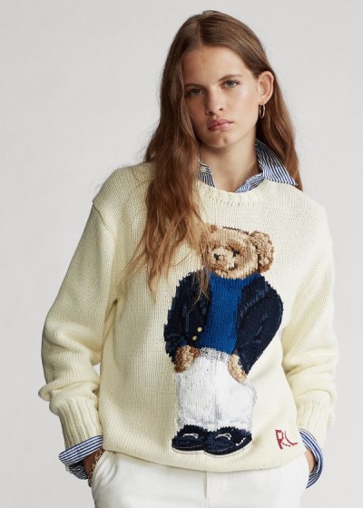 Women's Polo Ralph Lauren Polo Bear Crewneck Sweater | 456970MCD